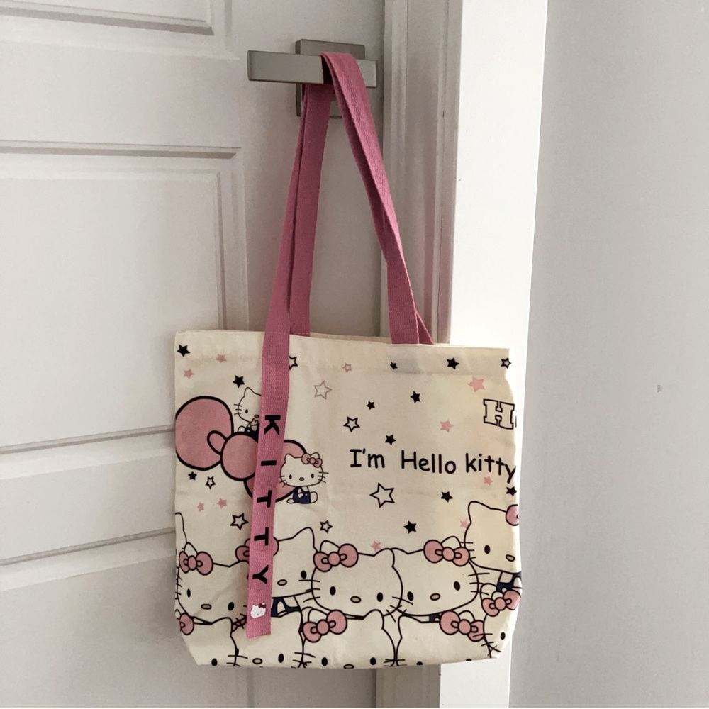 New Hello Kitty Cream and Pink Tote Bag